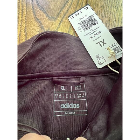 ADIDAS Messi Full Zip Track Suit Jacket Mens Size XL Black Gold - Picture 2 of 6